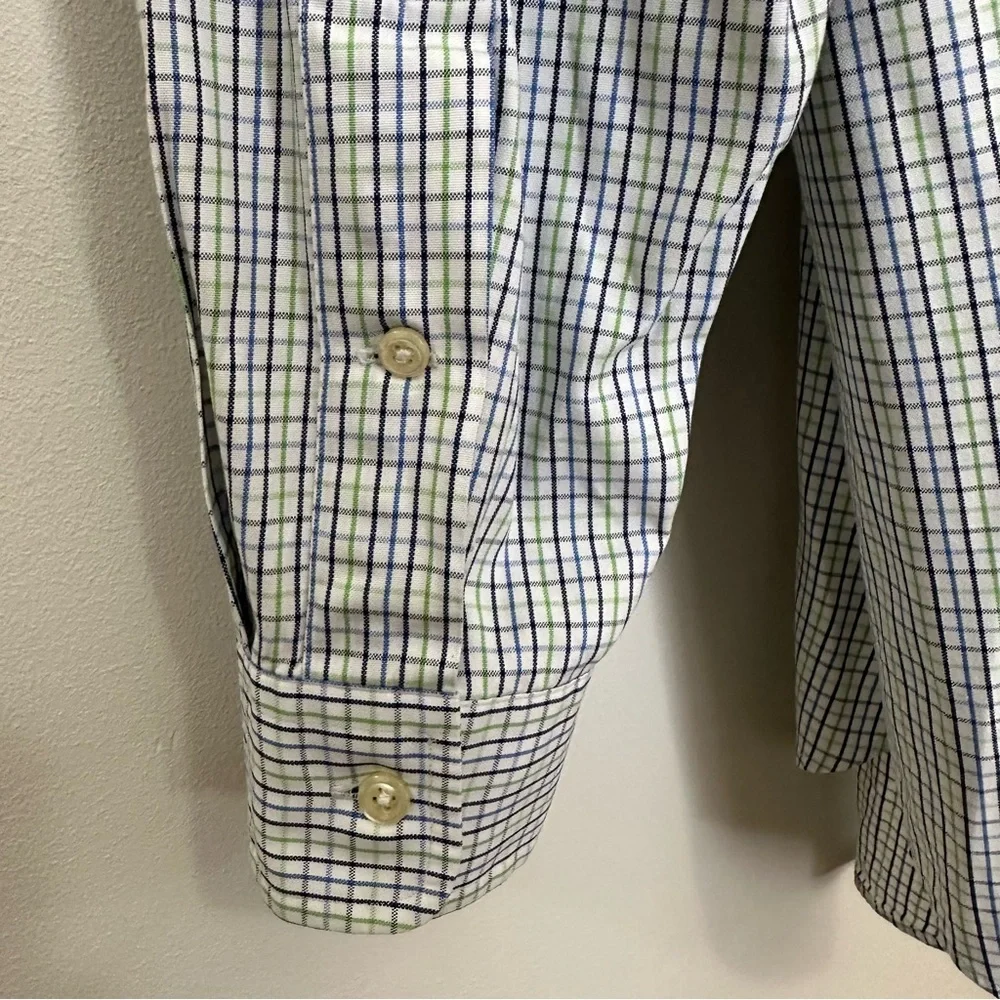 Ralph Lauren Yarmouth Cotton Pinpoint Oxford Shirt Men’s Size 17 34/35 Blue Pony